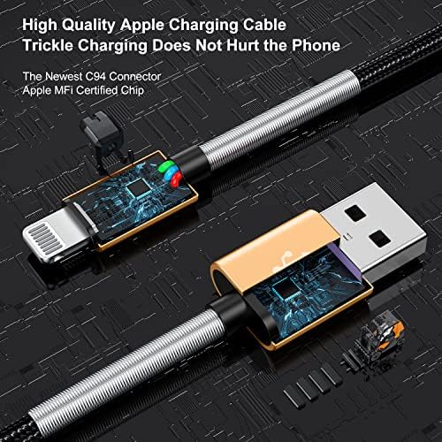 10-Foot Apple MFi Certified USB C to Lightning Charging Cable – Dual Pack High-Speed i Phone Charger for 14/13/12 Series and i Pad – Durable Long Charging Cord for Ultimate Convenience and Flexibility
