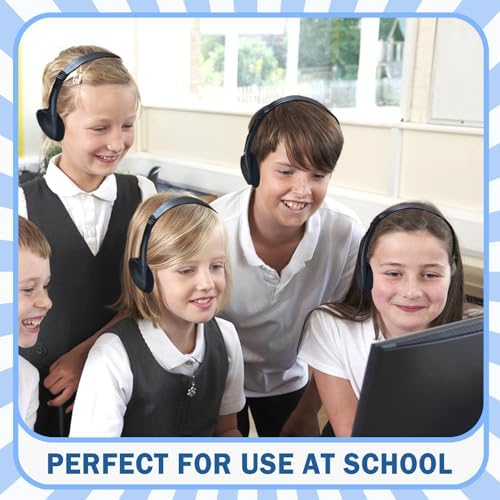 Bulk Classroom Headphones for Kids – Premium 25-Pack Wired On-Ear Headsets with Crystal Clear Sound, 3.5 mm Jack for Seamless Learning | Lightweight, Durable Design for Engaging Educational Experiences