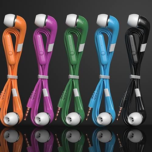 Colorful Bulk Kids Earbuds – 100 Pack Individually Packaged Classroom Earphones for Students, Libraries & Hospitals – Comfortable Fit, Enhanced Device Compatibility, Perfect for Group Learning Activities