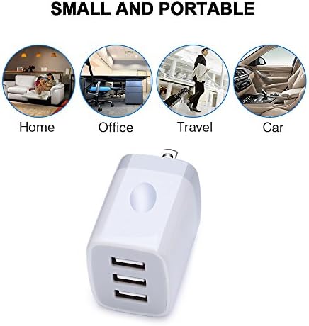 18 W Fast Charger Adapter with 3-Port USB Wall Plug – Ultimate Multi-Device Charging Solution for i Phone 16 to 6, Samsung & Android – Compact, High-Speed Performance with Enhanced Safety Features