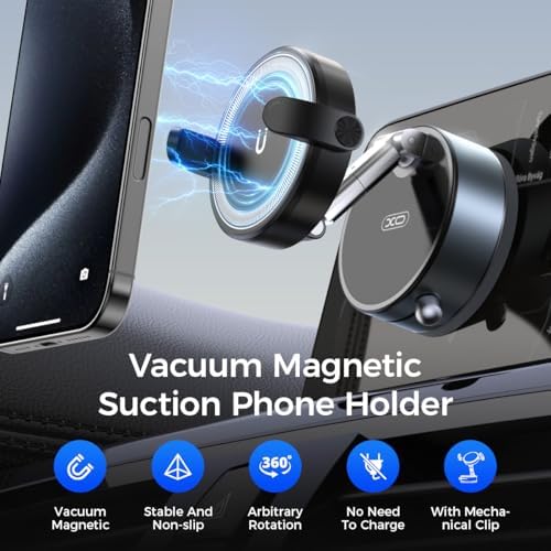 Car Phone Holder for Magsafe,Ultra Magnetic and Strong Suction 360° Adjustable Car Phone Mount,Portable Magnetic Cell Phone Holders for Your Car for iPhone16/15/14/13/12 Series – Enhanced Compatibility and Speed