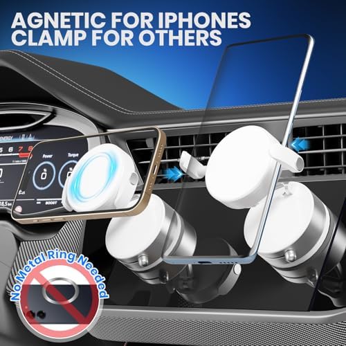 Revolutionary 360° Magnetic Vacuum Phone Holder – All-Surface Universal Smartphone Mount for Car, Gym, and Home Use – Advanced Clamping Technology for Unmatched Stability – Effortless Hands-Free Operation with Compact, Foldable Design – Ideal for Seamless Navigation and Accessibility – Elegant White Finish for Modern Aesthetics