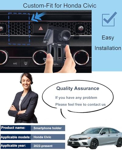Ultimate 2025 Civic Magnetic Phone Holder for 11 th Gen Civic (2022-Present) – Secure 360-Degree Rotation with Effortless Installation for Enhanced Driving Safety and Connectivity