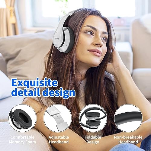 Revolutionize Your Audio Experience with Uliptz Bluetooth 5.3 Over-Ear Headphones – 65-Hour Playtime and Customizable Hi-Fi Sound for Every Mood – Ultra-Lightweight, Travel-Ready Design for Office, Home, and On-the-Go Listening – Immerse in Superior Comfort and Crystal-Clear Calls