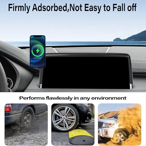 Car Phone Holder for 2024 2025 BMW The X5/X6/2023-2025 X7 Accessories Apply to 14.9 Inch Screen 15W Fast Wireless Charger Screen Fixed Clip Cell Phone Mount Hands-Free 360 Degree Rotation – Enhanced Compatibility and Speed