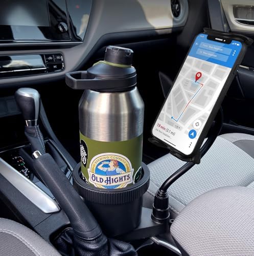 Ultimate Heavy-Duty Mega XL Cupholder & Device Mount with Adjustable Gooseneck Arm – Secure Hydration & Hands-Free Connectivity for 1.2 L Bottles in Any Vehicle