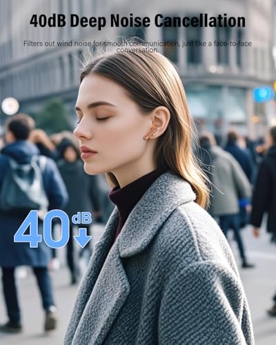Elevate Your Audio Experience with Rose Gold Wireless Earbuds – Bluetooth 5.4 Connectivity, IP7 Waterproof Protection, and 36-Hour Playtime – Perfect for Active Lifestyles, Sports, and Seamless Communication – Stylish Comfort and Superior Noise-Cancellation for Uninterrupted Listening