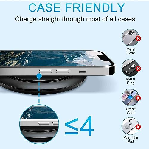 15 W Fast Wireless Charger Pad for Moto 360 (2 nd Gen) – Sleek, Efficient, and Safe Charging Solution for Tech-Savvy Users