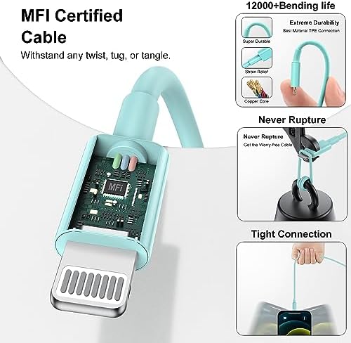 Ultra-Fast 3 FT USB-C to Lightning Charger Cable for i Phone 14, 13, 12, Pro Max & More – Certified High-Speed Charging, Enhanced Durability, and Universal Compatibility for Efficient Power Delivery – Perfect for Home, Office, and Travel Use