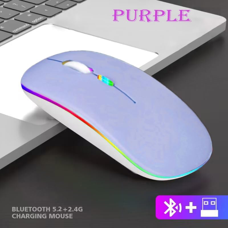 Seamless Productivity with 3 Pack Rosy Glow Red Wireless Bluetooth Mouse – Rechargeable, Silent, and Slim Dual Mode Mice for Laptop, Desktop, i Pad, and Mac – Perfect for On-the-Go Professionals and Students