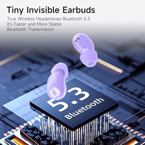Revolutionary Comfort Wireless Sleep Earbuds for Side Sleepers – Bluetooth 5.3 Noise-Canceling Headphones with IPX3 Waterproof Protection and Smart Battery Display for Ultimate Rest and Active Use