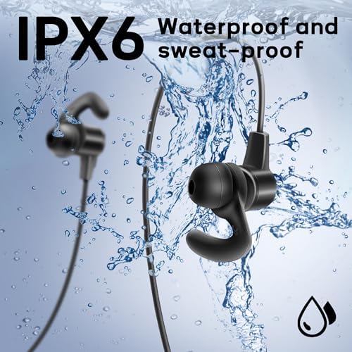 Advanced Bluetooth 5.4 apt X Wireless Earbuds – Ultra-Lightweight Magnetic Neckband Design for Uninterrupted Connectivity, 40-Hour Battery Life, and IPX7 Waterproof Durability – Ideal for Fitness Fanatics and Outdoor Runners Seeking Exceptional Sound Quality and Comfort
