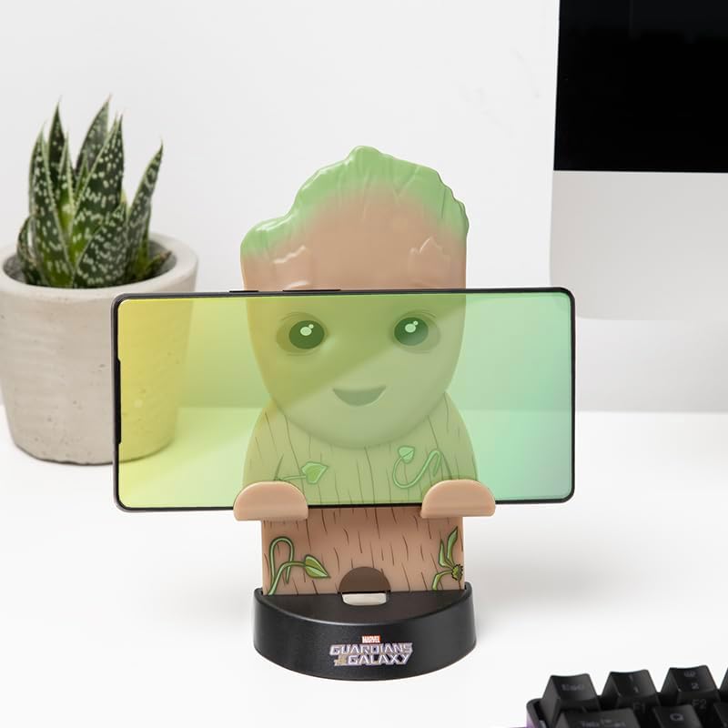 Guardians of The Galaxy Offical Licensed Desk Accessory by Paladone, Groot Phone Holder, Compatible with any Cell Phohe or Mobile Device, Marvel Gift – Enhanced Compatibility and Speed