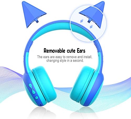 Gorsun Kids’ Purple Cat Ear Bluetooth Headphones – Safe Over-Ear Wireless Headset with 85 d B Volume Limiting, 40-Hour Battery Life, Built-in Microphone, and Bluetooth 5.3 for Toddlers and Young Children – Ideal for Music, Learning, and Playtime Adventures