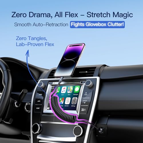 AGVEE 2 Pack 3 ft Coiled USB-C to Lightning Charging Cable – MFi Certified 30 W PD Fast Charging Cord for i Phone, i Pad, and i Pod with Tangle-Free Design in Sleek Dark Gray – Perfect for Car Use and Enhanced Device Performance