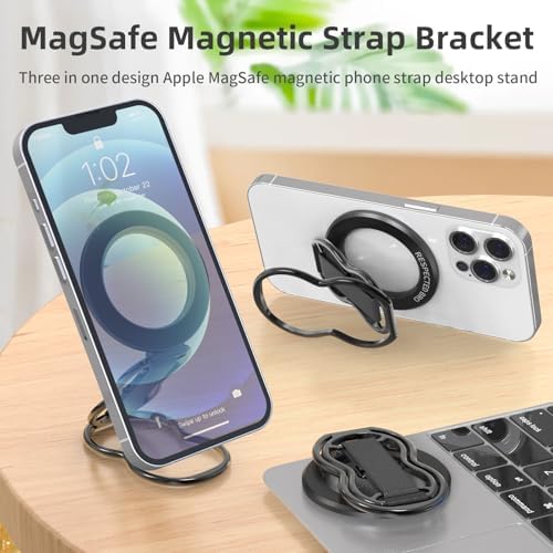 Elevate Your Smartphone Experience with RESPECTED-BRO 4-in-1 Magnetic Phone Grip Stand – Ultimate Kickstand, Secure Finger Strap, and Universal Compatibility for i Phone & Android (Silver) – Perfect for Hands-Free Convenience and Enhanced Usability
