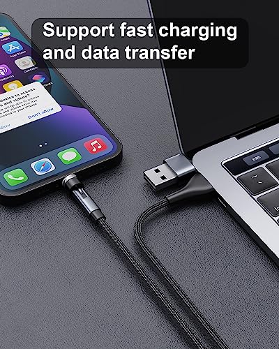 NETDOT 6 in 1 Gen12 Magnetic Phone Charger – 18 W Fast Charging Cable Set, 6.6 ft Length for USB-C, Micro-USB & i-Products, Enhanced Durability & Compatibility, Ideal for Travel & Everyday Use – 3 Pack for Ultimate Convenience