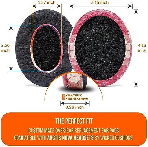 Upgrade Your Arctis Nova Experience with WC Freeze Cooling Gel Earpads – Optimal Comfort and Enhanced Sound Isolation for Pro Wired, Nova 7, 5, 4, 3, 1 Headsets – Designed by Wicked Cushions | Black | Superior Hybrid Fabric Technology for Long Gaming Sessions