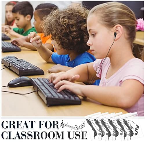 Bulk Konohan 100-Piece Earbuds – Individually Packaged 3.5 mm Headphones for Educational Settings – Lightweight, Durable Student Earphones Designed for Comfort in Classrooms, Libraries, and Learning Environments – Hygienic Black Design for Extended Use and Enhanced Focus