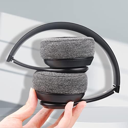 Upgrade Your Beats Solo 2 & 3 Experience with GVOEARS Premium Thicker Memory Foam Ear Pads – Exceptional Comfort & Noise Isolation, Durable 3 M Adhesive for Secure Fit, Stylish Grey Cushions for Enhanced Audio Performance and Long-Lasting Use – Perfect Headphone Accessories for Wireless & Wired Models