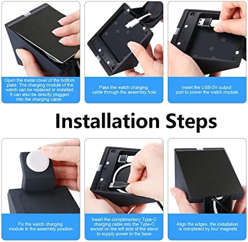 Revolutionary 3-in-1 Mag Safe Wireless Charging Stand for i Phone, Apple Watch & Air Pods – Fast PD 20 W Output Charging Station for Optimal Device Efficiency – Sleek & Compact Design for Home or Office Use – Enhanced Compatibility for Modern Tech Enthusiasts