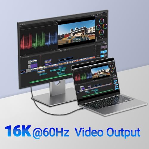 10 FT USB C 3.1 Gen 2 Cable – 2 Pack for High Speed 10 Gbps Data Transfer & 100 W Fast Charging, 4 K 60 Hz Video Output Compatible with Mac Book Pro, Galaxy S21, Thunderbolt 3 – Ultimate Connectivity Solution for Power Users