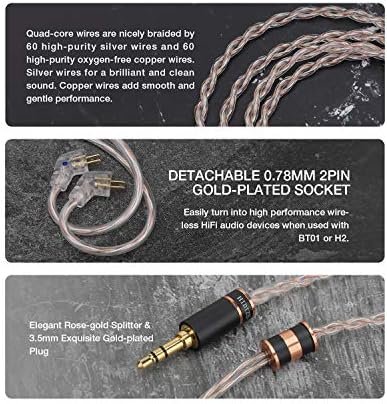 MS1-Galaxy High-Performance Gaming Earbuds with Dual Magnetic Drivers – Wired In-Ear Monitors Featuring 3.5 mm Compatibility, Inline Control, and Durable 0.78 mm 2 Pin Cable – Transparent Design for Enhanced Aesthetics and Audio Clarity