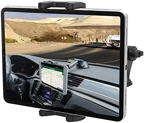 Cuxwill Universal Tablet Dashboard Mount for Cars: Versatile 4-13″ Device Holder with Robust Suction Cup for Enhanced Safety & Hands-Free Navigation – Ideal for i Pad Pro, Samsung Tab & i Phone – Optimal Visibility & Easy Installation