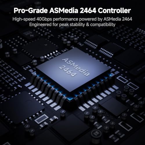 Ultra-Fast 40 Gbps M.2 NVMe SSD Enclosure with Cooling Fan – Versatile USB4/Thunderbolt 3/4 Compatible Adapter for M Key SSDs (2230/2242/2260/2280) – Portable and Durable Storage Solution for High-Speed Data Transfer and Enhanced Performance