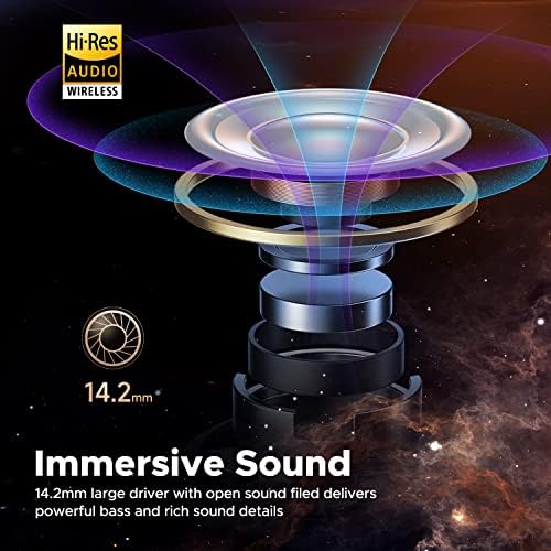 Experience Next-Level Sound with Sound PEATS Air3 Deluxe HS True Wireless Earbuds – Advanced Bluetooth 5.3 Technology, 14.2 mm High-Resolution Drivers, and 4 Microphone Noise Cancellation for Superior Call Clarity – IPX4 Waterproof Design for Active Lifestyles – Enjoy Up to 20 Hours of Uninterrupted Playback – The Ultimate Choice for Music Enthusiasts and Fitness Buffs