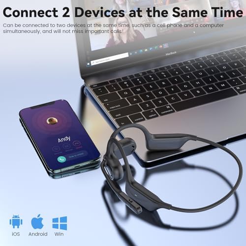 Experience Unmatched Audio Freedom with MONODEAL Open Ear Bluetooth Headphones – Ultra-Lightweight Wireless Earphones Featuring Advanced Bluetooth 5.4, Noise-Canceling Microphone, and Ergonomic Comfort for Workouts and Daily Life. Stay connected and aware of your surroundings with our innovative open ear design, perfect for busy environments like offices, outdoor activities, or while driving. Enjoy rapid device connectivity with cutting-edge Bluetooth 5.4 technology, ensuring seamless audio experiences. The integrated noise-canceling microphone guarantees crystal-clear phone calls, while the handy mute button adds a layer of privacy for your conversations. Designed for all-day comfort, these durable headphones redefine your audio interactions, balancing style and functionality. Elevate your listening journey and embrace the flexibility of wireless sound with MONODEAL – the essential audio accessory for every lifestyle and occasion. Perfect for those prioritizing both performance and awareness, these headphones are your go-to choice for an enhanced auditory experience.