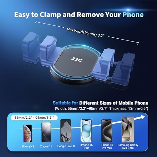 Versatile Magnetic Phone Clamp Holder for Effortless Mounting on Metal Surfaces – Mag Safe-Compatible Smartphone Tripod Adapter with Dual Cold Shoe Mounts and 1/4″ Screw for i Phone, Samsung Galaxy, Google Pixel – Ideal for Gym, Travel, and Photography