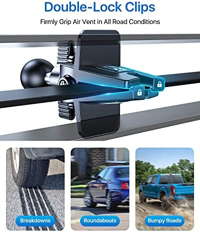 Upgrade Your Drive with the andobil 2025 Military-Grade Car Phone Holder Mount – Secure Vent Clip for i Phone 16/15/14/13/12 Pro Max & Samsung S25/S24 – Effortless One-Handed Operation, 360-Degree Rotation & Tool-Free Installation for Enhanced Navigation Safety