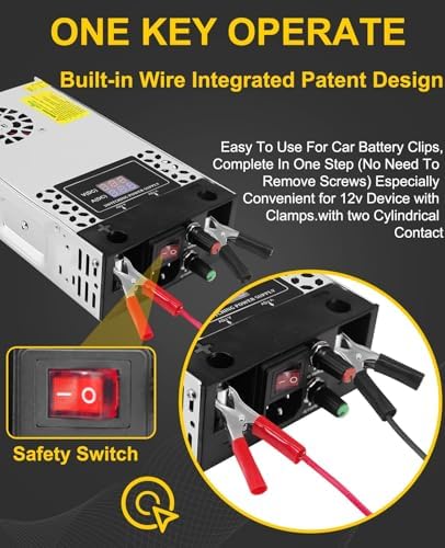 Eagwell 600 W Adjustable AC to DC Power Supply – Versatile 110 V Converter with 0-48 V Output and 12.5 A Capacity for RVs, Automotive, and Water Pump Applications – Efficient Switching Adapter with Regulated Voltage Options (5 V, 12 V, 13.8 V, 24 V, 48 V) for Maximum Compatibility and Performance Reliability