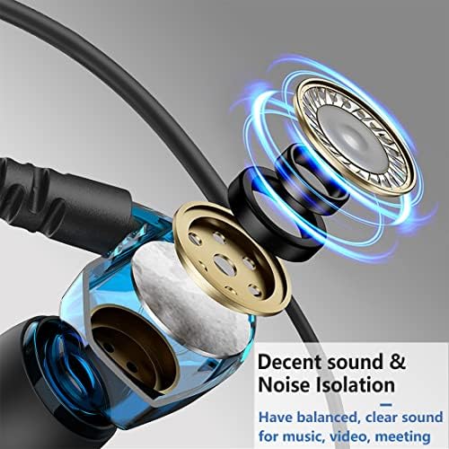 Premium USB Earbuds with Microphone – Versatile Wired Headset for Gaming, Work, and Music | 6.5 Ft Flexible Cord for Unrestricted Movement | Superior Comfort with Over-Ear & In-Ear Design | Integrated Mute Control for Seamless Communication | Includes Protective Case for Travel | Exceptional Audio Clarity for PC, Mac, PS4 & PS5