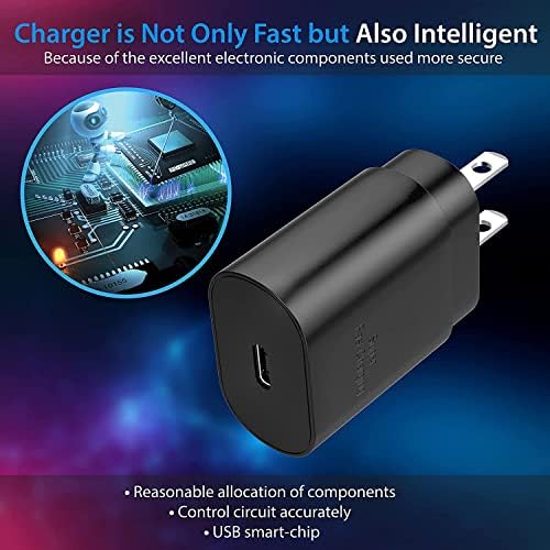 Galaxy S25 S24 25 W PD Super Fast Charging Block – Universal USB C Wall Adapter for Samsung and i Phone – Compact, Efficient, and Safe Power Delivery Charger for On-the-Go Users – Enhanced Compatibility with Galaxy S Series and i Phone 15/16 (Black, 1 Pack)