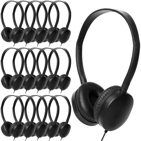 Educational Engagement Headphones 20 Pack – Wired Adjustable Earphones for Kids with Vibrant Color Options, Durable Comfort for Classrooms, Libraries, and Museums – Boost Student Focus and Learning Experience