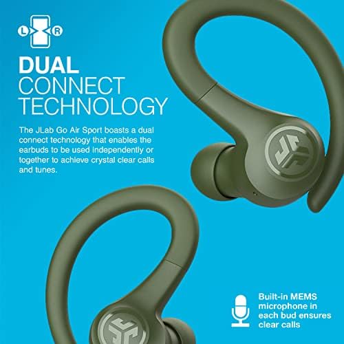 JLab Go Sport+ Wireless Workout Earbuds – Unrivaled 35+ Hour Bluetooth Battery Life, C3 Clear Calling Technology for Distinct Conversations, and Secure Earhook Design for Unyielding Stability During Workouts – Elevate Your Sound Experience with 3 Adjustable EQ Settings and Broad Device Compatibility in Sleek Graphite Finish
