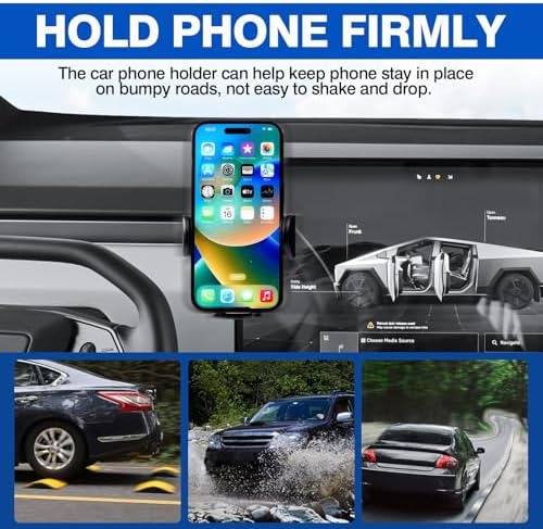Upgrade Your Tesla Cybertruck with the Autorder 18.5-Inch Phone Holder: Hands-Free Mount for 2024-2026 Models – 360-Degree Rotating Dash Organizer for Ultimate Visibility and Safety