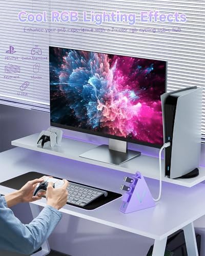 Elevate Your Connectivity with the Stylish Pink USB C Hub – 4 USB 3.0 Ports and 2 FT Extension Cables for Seamless Integration with i Pad Pro, Mac Book Pro, Surface & More – Ultimate Performance Meets Chic Design!