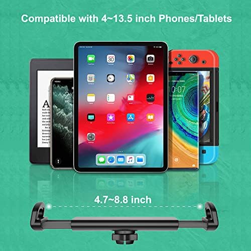 Premium Adjustable Metal Desk Stand for Tablets and Phones – Ergonomic Universal Holder for 4.6 to 13.5 Inch Devices – Boost Productivity and Comfort with Stylish Black Finish – Ideal for Home and Office Environments