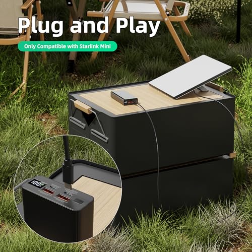 Starlink Mini USB C Cable 10FT with LED Indicator Light, 100W+ PD Source Starlink Mini USBC to DC Power Cable Cord 3m – Enhanced Compatibility and Speed
