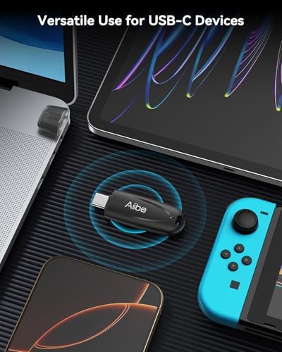 Aiibe 128 GB High-Speed USB 3.2 Type-C Flash Drive – Ultra-Slim Portable Memory Stick for Effortless Data Storage on Mac Book, Laptops, Smartphones, Tablets & i Phone 16 – Lightning-Fast 450 MB/s Transfer Speed, Ideal for Students & Professionals