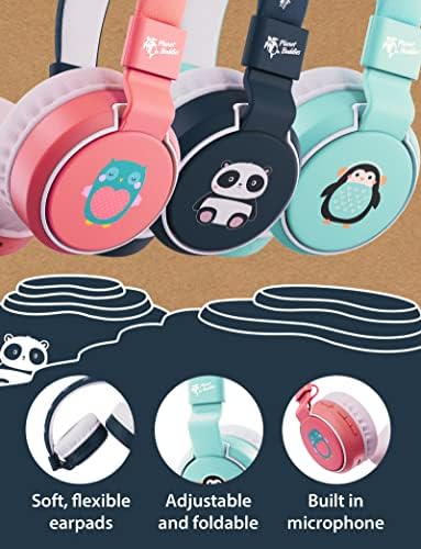 Charming Penguin-Designed Wireless Kids Headphones with Safe 85 d B Volume Limiter – Foldable Bluetooth Earphones for Hassle-Free Listening on Tablets and Smartphones, Ideal for School, Travel, and Music – Lightweight, Cozy Fit with Integrated Microphone for Effortless Hands-Free Communication
