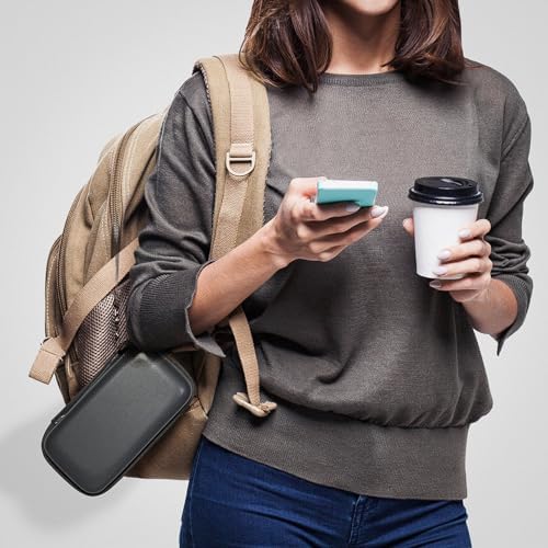 Portable 3-in-1 Charging Case for Anker Mag Go – Qi2 Certified 15 W Mag Safe Wireless Charger with Foldable Magnetic Stand for Apple Devices, Includes Storage for USB-C Cable and Apple Watch – Sleek White Travel Accessory for Ultimate Convenience and Efficiency