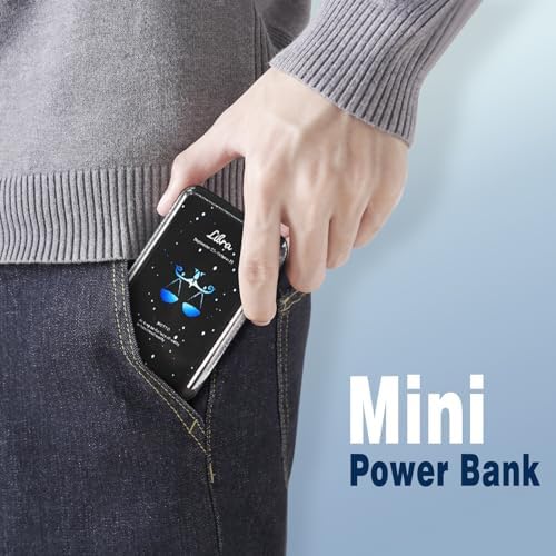 Compact 10000 m Ah Mini Power Bank – Fast Charging Portable USB-C Charger with Virgo Constellation Design for i Phone, Samsung, and Tablets – Ideal Gift for Tech Enthusiasts and Festival Celebrations – Enhanced Portability and Efficiency