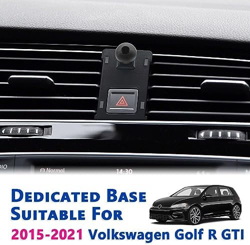 VW Golf R & GTI Car Phone Mount | Thick Case Compatible Air Vent Holder | Universal Mobile Cradle for Safe Navigation | 360-Degree Adjustable Viewing Angle | Easy Install Auto Accessory for All Phones | Enhance Driving Experience with Secure Smartphone Integration
