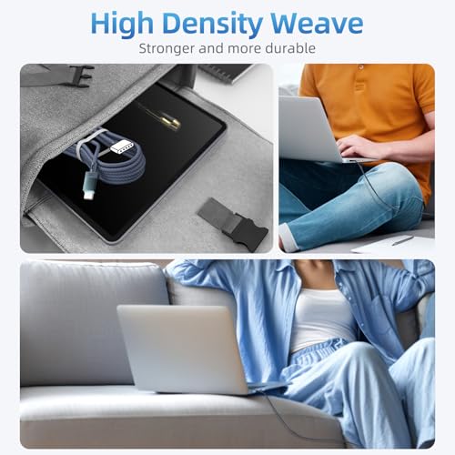 140 W USB-C Magnetic Charger Cable (2 M/6.6 ft) for M4 Mac Book Air & Pro – Fast Charging Solution with Enhanced Safety and Compatibility for Models 2021-2025, Blue – Durable Design for Home & Office Use