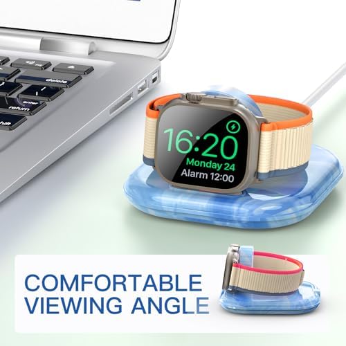 Elevate Your Apple Watch Charging Experience with Our Advanced Magnetic Dock – Ultra-Fast Charging Station for Series 2-10 and Ultra 1 2, Nightstand Mode Functionality, Compact Design for Travel, Superior Stability for Everyday Use, Effortless Power Delivery and Modern Aesthetic