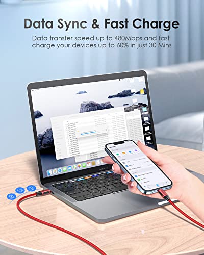 LENTION MFi Certified USB C to Lightning Charging Cable – 3.3 ft Durable Nylon Braided Fast Charger for i Phone 13/12/11/Pro/Max/X/XR/SE/i Pad Air/Pro/Mini – Enhanced Power Delivery & Stylish Space Gray Design for Ultimate Compatibility